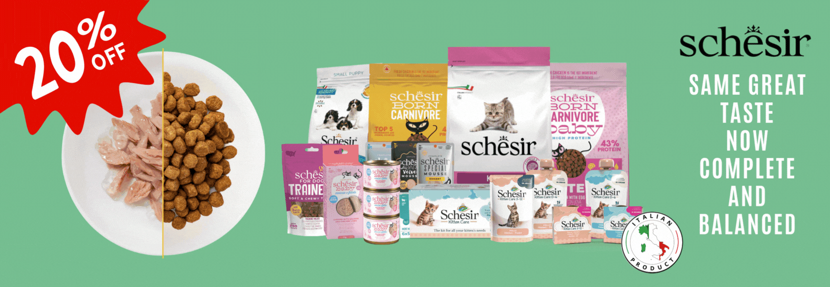 Schesir banner 20% discount