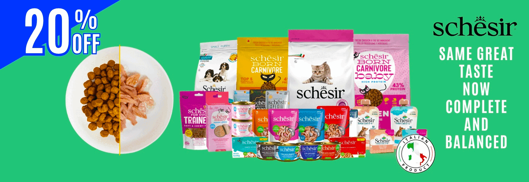 Schesir banner 20% discount
