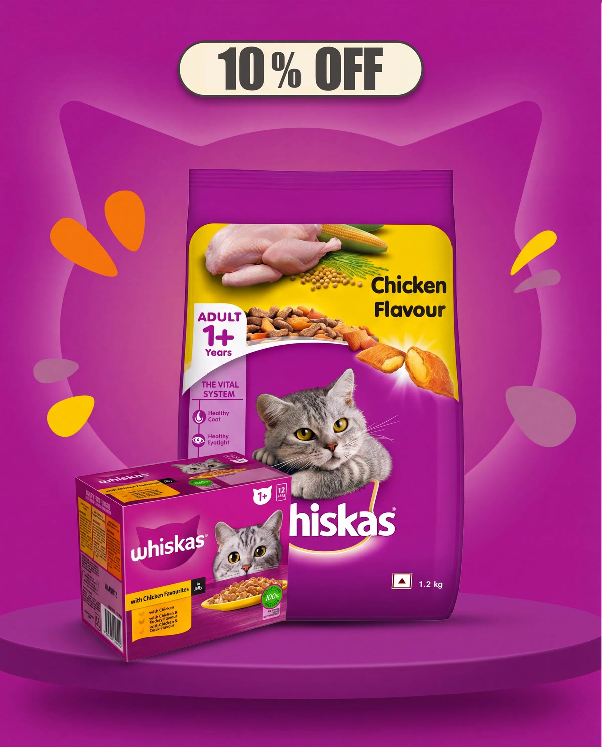 Whiskas 10% off banner