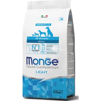  Monge Natural Superpremium All Breeds Adult Light Salmon with Rice 2,5 kg 