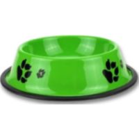 Saas Paw-Printing Stainless Steel Bowls Green Medium