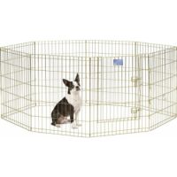 MidWest Foldable Exercise Pen With Door – Gold Zinc 30inch