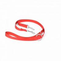 DUVO NYLON LEAD, ADJUSTABLE 200cm/25mm RED