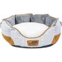 GiGwi Place Removable Cushion Luxury Dog Bed Large Grey/White