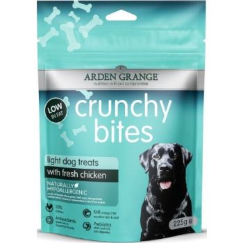  Arden Grange Crunchy Bites Chicken Light Dog Treats 225g 