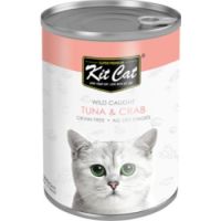 Kit Cat Wild Caught Tuna with Crab Canned Cat Food 400g