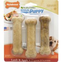 Nylabone Healthy Edibles Puppy Lamb & Apple 3 Count Blister Card Regular