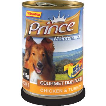  Prince Gourmet Dog wet Food Chicken & Turkey 415g 