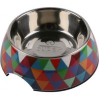 Pawsitiv Round Decal Bowl Checkers Large