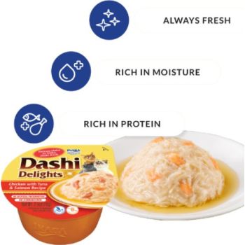  Inaba Dashi Delight Chicken with Tuna & Salmon Recipe 70G 