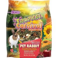 BROWNS TROPICAL CARNIVAL GOURMET FOOD for PET RABBITS- 2.27 KG