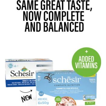  Schesir Cat Multipack Can Tuna With Seabass-6x50g 