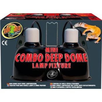  Zoo Med Mini Combo Deep Dome Lamp Fixture 100W Max 
