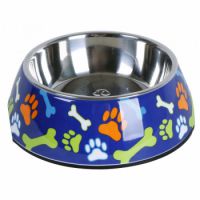 Pawsitiv Round Decal Bowl Paws & Bone Medium