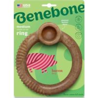 Benebone RING Dog Toy – Bacon Medium