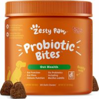 Zesty Paws Probiotic Bites Pumpkin Flavored Soft Chews Digestive Supplement for Dogs