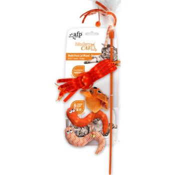  All For Paws Cat Toys Modern Cat - Magic Wings Wand - Orange 