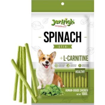  Jerhigh Dog Treats Spinach Sticks 100g 