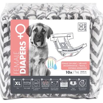  M-PETS Female Dog Diapers XL 10 Pack 