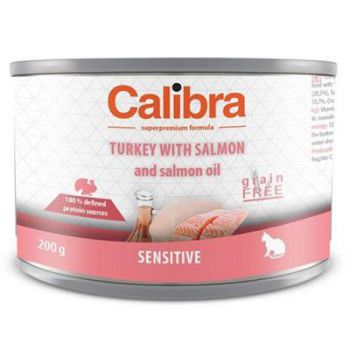  Calibra Sp Cans Cat Sensitive Turkey With Salmon And Salmon Oil  200G 