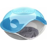 Georplast Duck Transparent Covered Pet Bed Blue