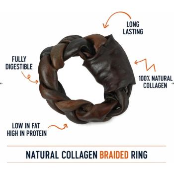  Petrix Natural Collagen Braided Rings - 2 Pcs 