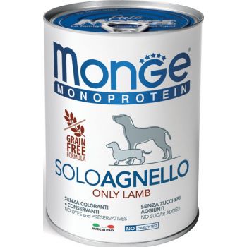  Monge Dog Wet Food Monoprotein Only Lamb 400g 