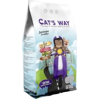  Cat's Way White Compact Lavender Scented Cat Litter 25L 