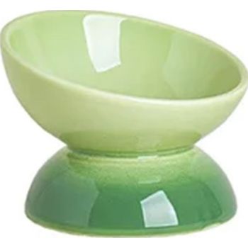  Ceramic whiskers Cat Bowl - 10.5 x 10cm - Green 