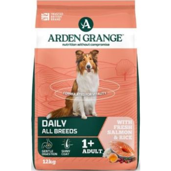  Arden Grange Daily All Breeds Adult Salmon & Rice Dry Dog Food 12kg 