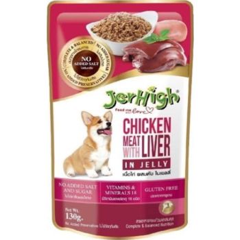  Jerhigh Dog Snack (Chicken with Liver in Jelly) 130g 