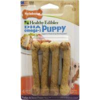 Nylabone Healthy Edibles Puppy Sweet Potato & Turkey 4 count Blister Card Petite