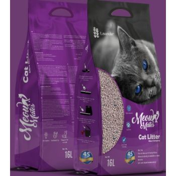  Meow Mates Bentonite Cat Litter - Lavender Scent 16L-10kg 