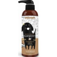 PAWSITIV NATURAL AND TEARLESS SHAMPOO FOR DOGS & CATS - COCONUT MILK WITH VANILLA - DESHEDDING FORMULA (NOURISH) - 500ML