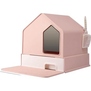  Pado House Cat Litter Box 46*46*44cm - Pink 