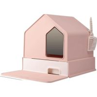 Pado House Cat Litter Box 46*46*44cm - Pink