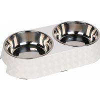 Diamond Dinner Set Bowls  White Medium