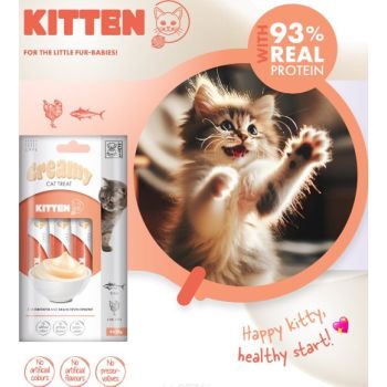  M-PETS Creamy with Functions – Cat treat – Kitten – Tuna & Chicken 4x15g (60g) 