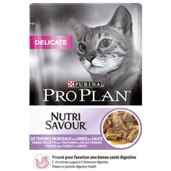  Pro Plan Cat Wet Food Nutrisavour Delicate Turkey In Gravy 85gr 