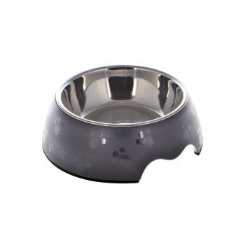  Nutrapet Melamine Round Paw Bowl Sets Grey L:22 * 7.5Cms 700/ml23.6oz 