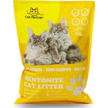  Cat Partner Bentonite Dust Free Clumping Litter - 10 L - Lemon 