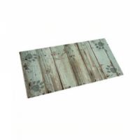 DryMate Green Distressed Wood/ Paws Pet Bowl Place Mat 12 x 20 in