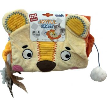  Gigwi Cat Play Mat Lion with Crinkle Paper & Catnip Bag 