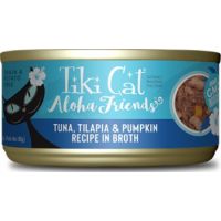 Tiki Cat Aloha Friends Wet Cat Food Tuna, Tilapia & Pumpkin -3 Oz. Can