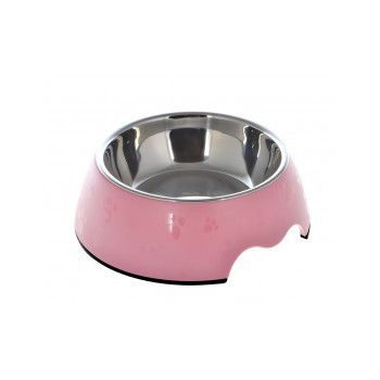  Nutrapet Melamine Round Paw Bowl Sets Pink S: 14*4.5 Cms 160/ml5.4oz 