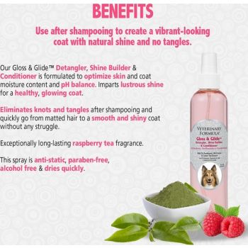  Synergy Labs Veterinary Formula Gloss and Glide Detangler, Shine Builder & Conditioner 8 oz -236 ml 