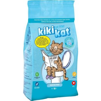  Kiki Kat White Bentonite Clumping Cat Litter –Mountain Fresh-10 L (8.7 Kg) 