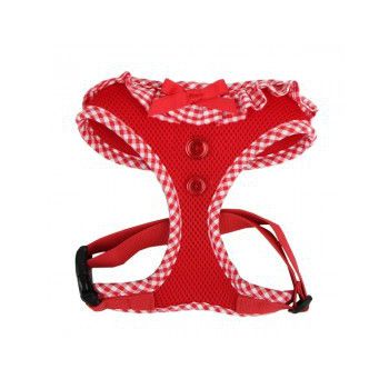  PUPPIA VIVIEN HARNESS A RED S Neck 9.5" Chest 12-17.5" 