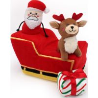 Zippypaws Christmas toys Burrow Santa's Sleigh