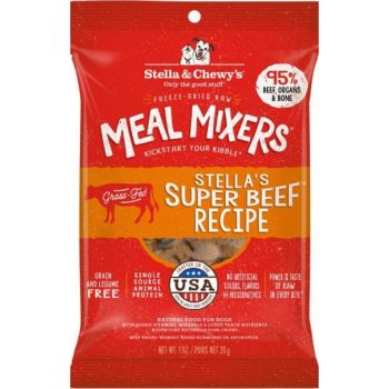  Dog Freeze Dried Raw Meal Mixers Beef Recipe – 1 Oz 